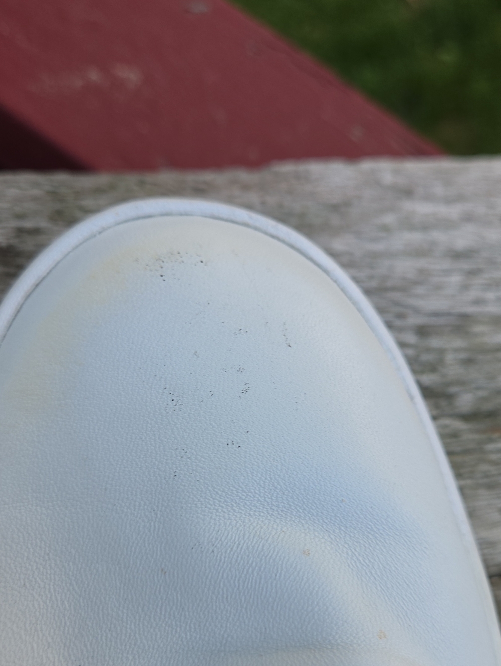 kate spade Lillie White Leather Slip-On Flats with Ruffle Trim - Picture 5 of 10